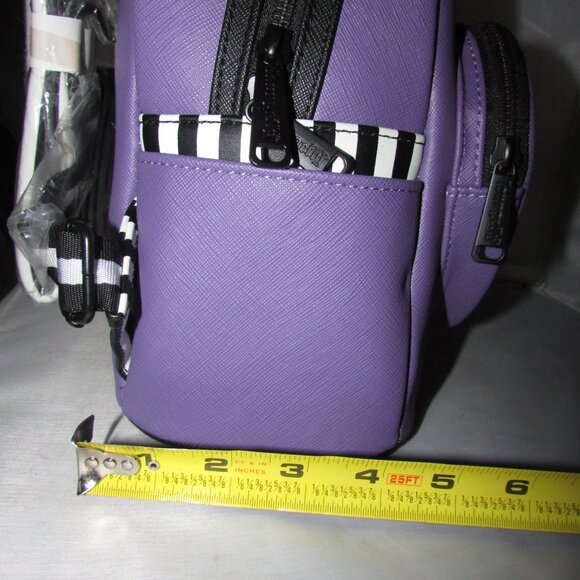 Loungefly Beetlejuice Love Purple Mini Backpack New With Tags - Picture 3 of 6